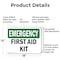 Signmission First Aid Kit, 18 in W x Rectangle, Aluminum OS-2PACK-EM-A-1218-L-10376 - alternate 2